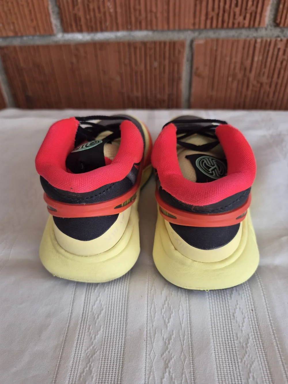Nike Kids Gray Sneakers with Neon Pink, Yellow & Orange Accents